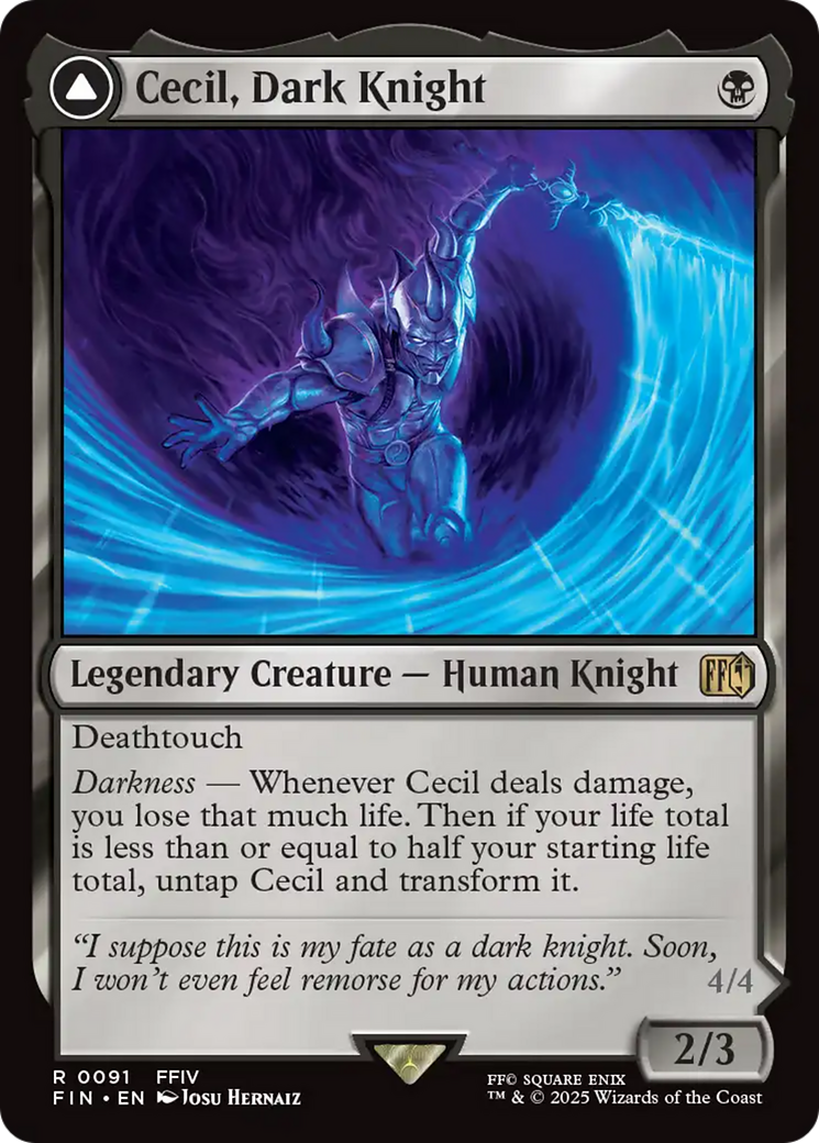 Cecil, Dark Knight // Cecil, Redeemed Paladin (FIN-091) - FINAL FANTASY - Poke-Collect