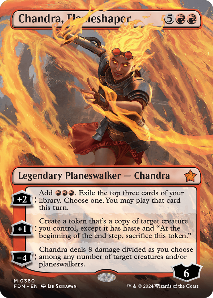 Chandra, Flameshaper (FDN-360) - Foundations (Borderless) Foil - Poke-Collect