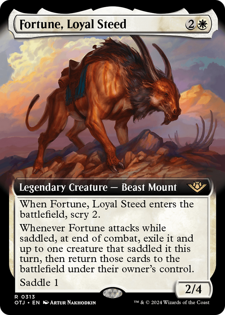 Fortune, Loyal Steed (OTJ-313) - Outlaws of Thunder Junction: (Extended Art) - Poke-Collect
