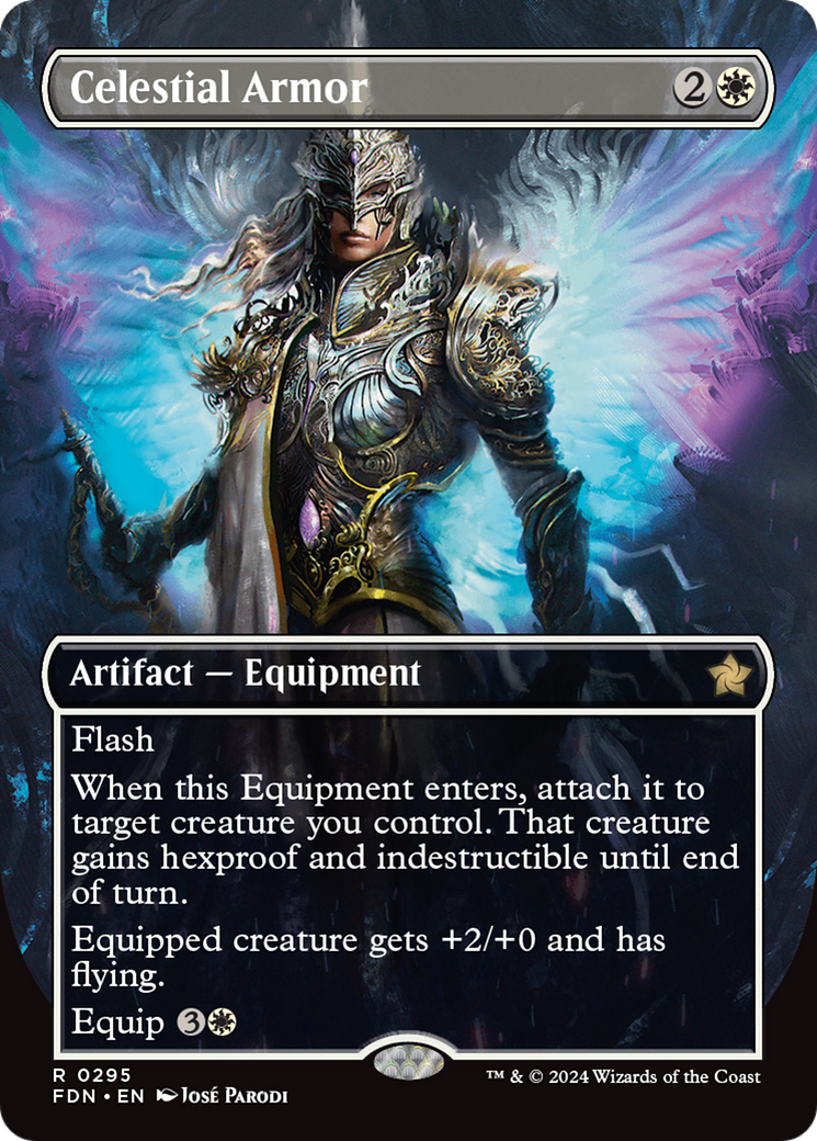 Celestial Armor (FDN-295) - Foundations (Borderless) Foil - Poke-Collect