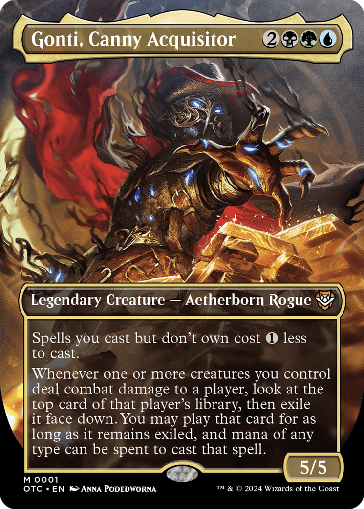 Gonti, Canny Acquisitor (OTC-001) - Outlaws of Thunder Junction Commander: (Full Art) (Borderless) - Poke-Collect