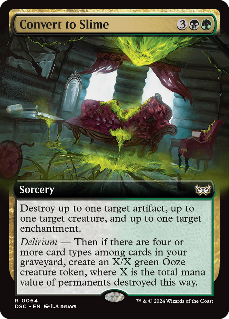 Convert to Slime (DSC-064) - Duskmourn: House of Horror Commander: (Extended Art) - Poke-Collect