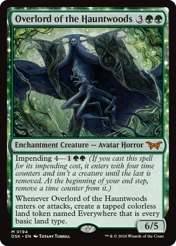 Overlord of the Hauntwoods (DSK-194) - Duskmourn: House of Horror: (enchantment) Foil - Poke-Collect