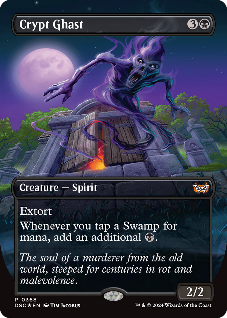Crypt Ghast (DSC-368) - Duskmourn: House of Horror Commander (Borderless) Foil - Poke-Collect