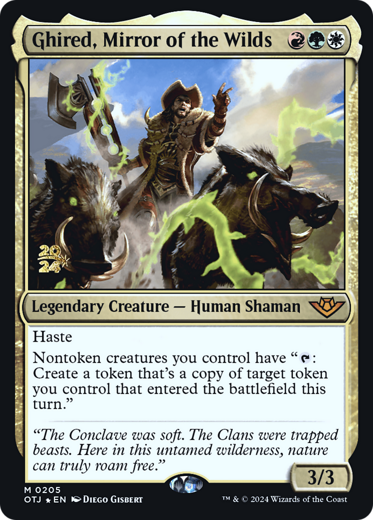 Ghired, Mirror of the Wilds (PRE-205) - Outlaws of Thunder Junction Promos Foil - Poke-Collect