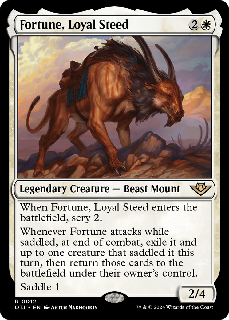 Fortune, Loyal Steed (OTJ-012) - Outlaws of Thunder Junction Foil - Poke-Collect