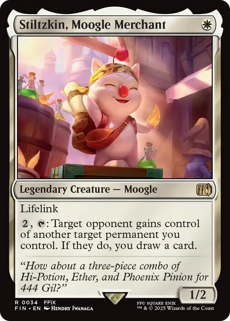 Stiltzkin, Moogle Merchant (FIN-034) - FINAL FANTASY Foil - Poke-Collect