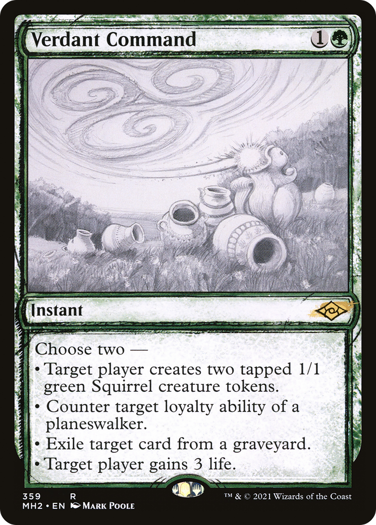 Verdant Command (MH2-359) - Modern Horizons 2: (Showcase) Foil - Poke-Collect