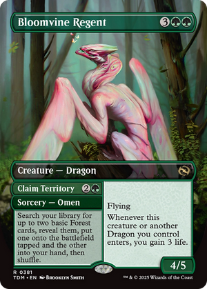 Bloomvine Regent // Claim Territory // Bloomvine Regent (TDM-381) - Tarkir: Dragonstorm (Borderless) Foil - Poke-Collect