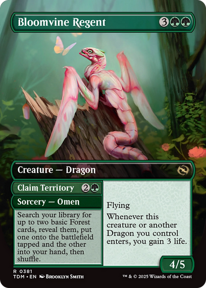Bloomvine Regent // Claim Territory // Bloomvine Regent (TDM-381) - Tarkir: Dragonstorm (Borderless) - Poke-Collect
