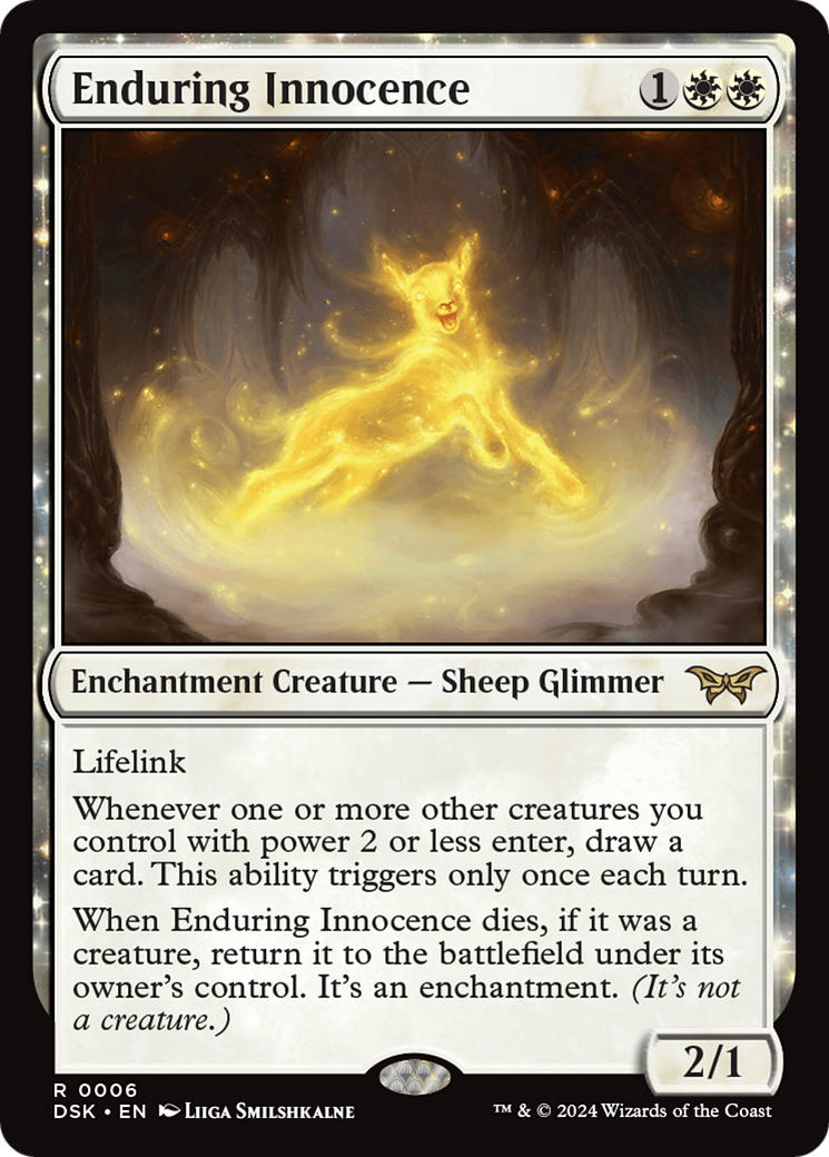 Enduring Innocence (DSK-006) - Duskmourn: House of Horror: (enchantment) Foil - Poke-Collect