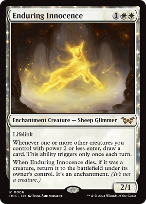Enduring Innocence (DSK-006) - Duskmourn: House of Horror: (enchantment) Foil - Poke-Collect