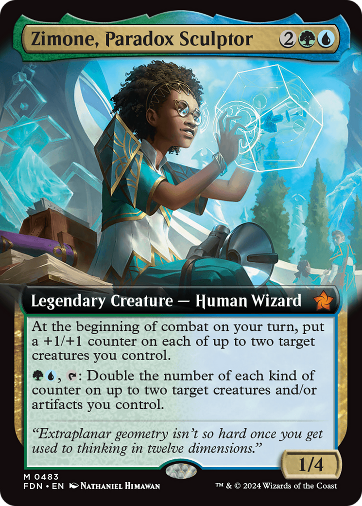 Zimone, Paradox Sculptor (FDN-483) - Foundations: (Extended Art) Foil - Poke-Collect