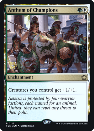Anthem of Champions (PRE-116) - Foundations Promos: (enchantment) Foil - Poke-Collect