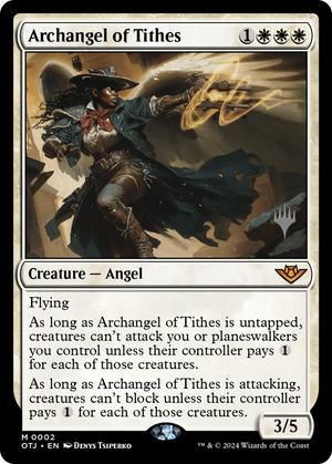 Archangel of Tithes (PPOTJ-002) - Outlaws of Thunder Junction Promos Foil - Poke-Collect