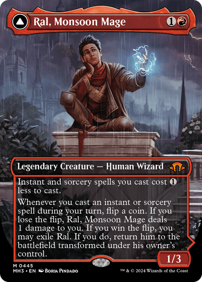 Ral, Monsoon Mage (Borderless) (MH3-445) - Modern Horizons 3 (Borderless) Foil - Poke-Collect