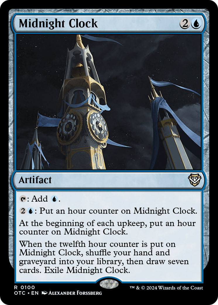 Midnight Clock (OTC-100) - Outlaws of Thunder Junction Commander - Poke-Collect