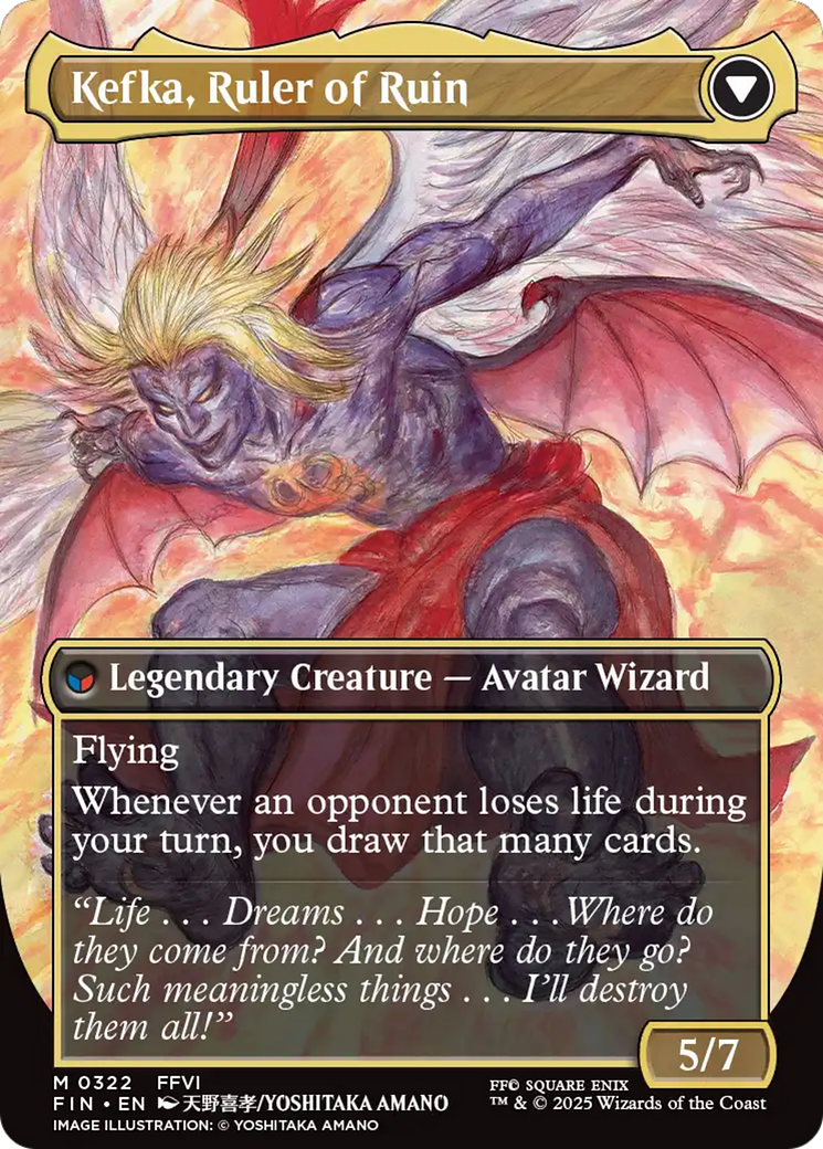 Kefka, Court Mage // Kefka, Ruler of Ruin (FIN-322) - FINAL FANTASY (Borderless) Foil - Poke-Collect