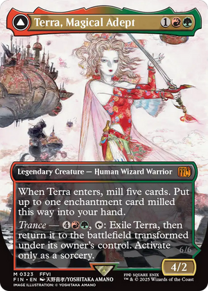 Terra, Magical Adept // Esper Terra (FIN-323) - FINAL FANTASY: (enchantment) (Borderless) - Poke-Collect
