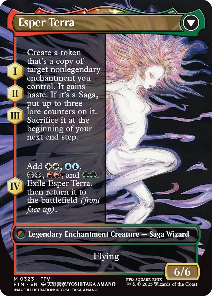Terra, Magical Adept // Esper Terra (FIN-323) - FINAL FANTASY: (enchantment) (Borderless) Foil - Poke-Collect