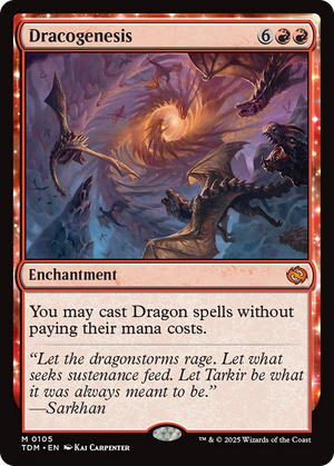 Dracogenesis (TDM-105) - Tarkir: Dragonstorm: (enchantment) Foil - Poke-Collect