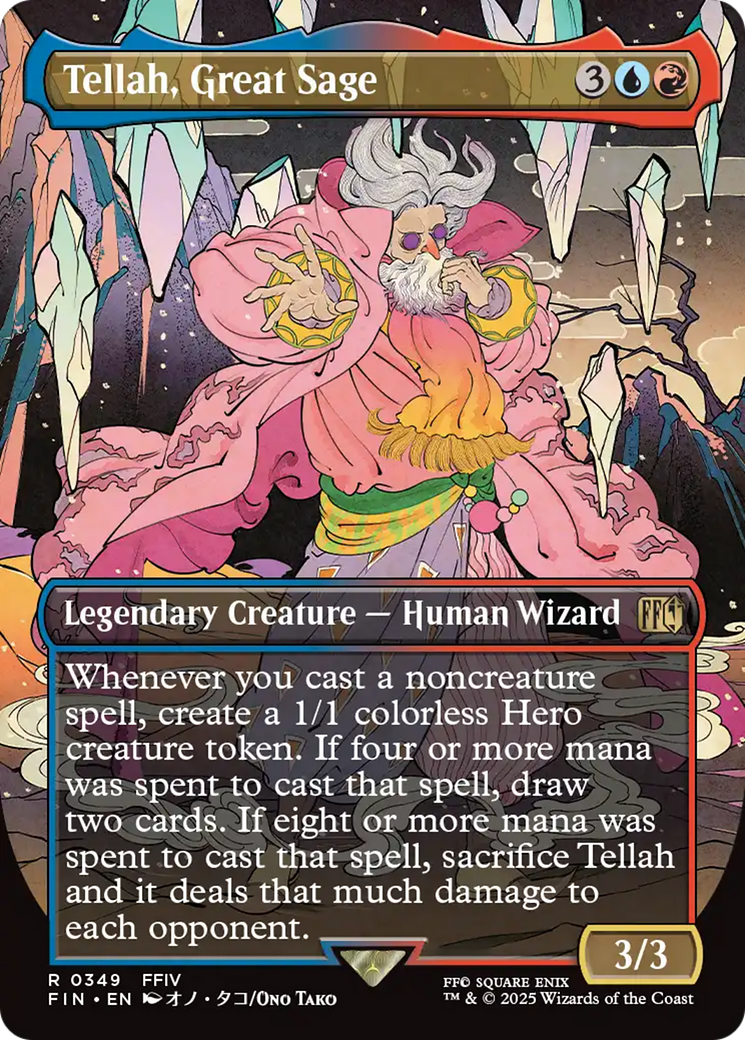 Tellah, Great Sage (FIN-349) - FINAL FANTASY (Borderless) Foil - Poke-Collect