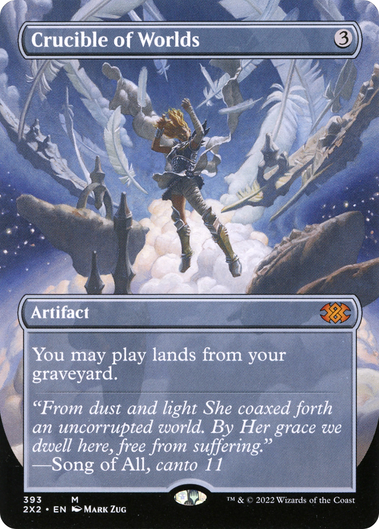 Crucible of Worlds (2X2-393) - Double Masters 2022 (Borderless) Foil - Poke-Collect