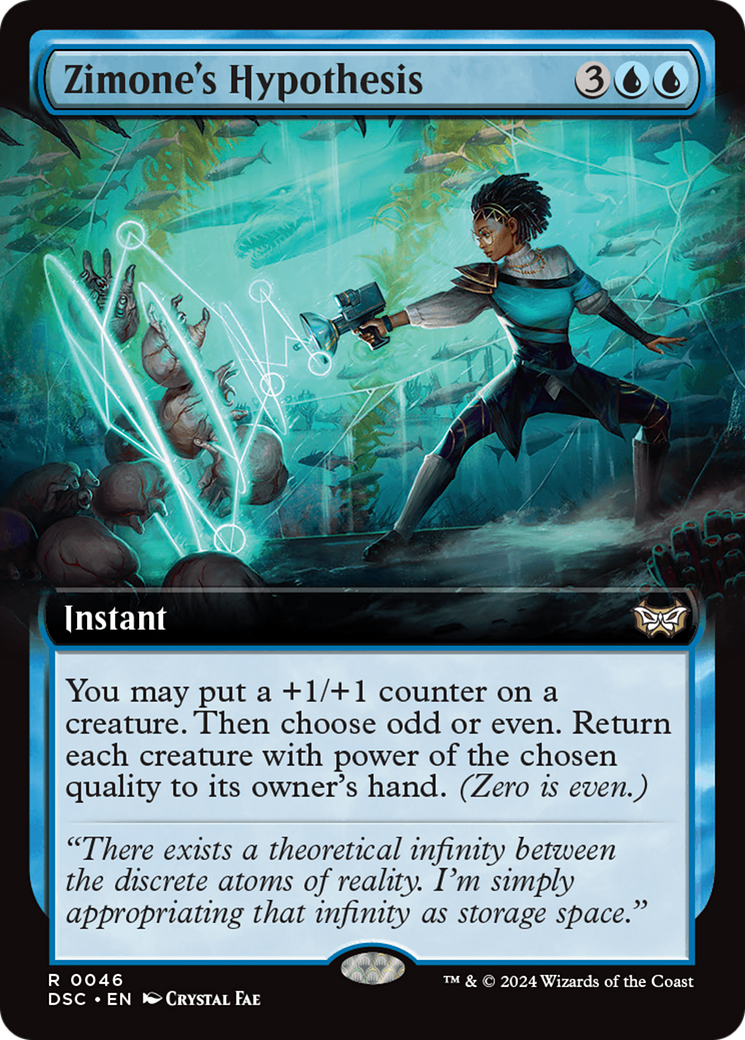 Zimone's Hypothesis (DSC-046) - Duskmourn: House of Horror Commander: (Extended Art) - Poke-Collect