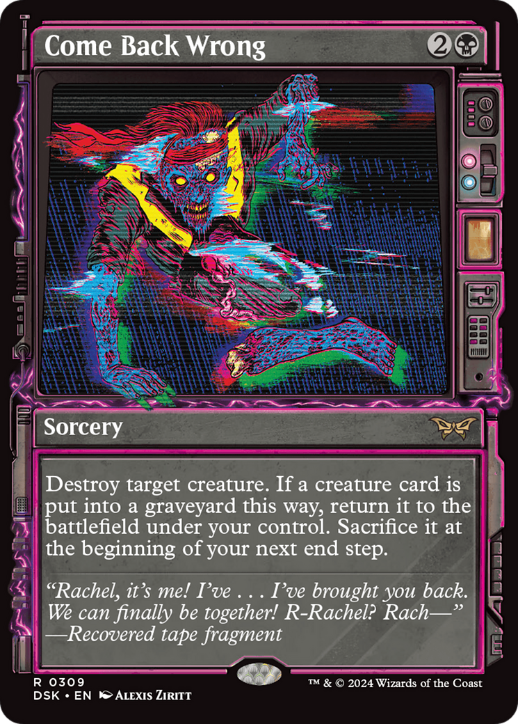 Come Back Wrong (DSK-309) - Duskmourn: House of Horror: (Showcase) Foil - Poke-Collect