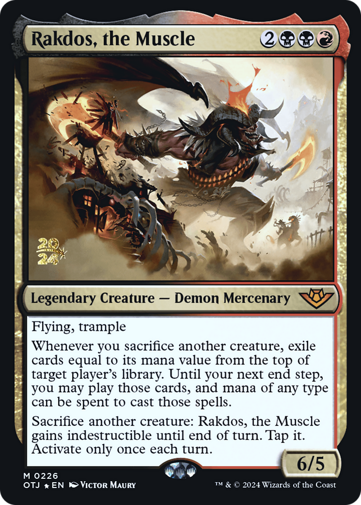 Rakdos, the Muscle (PRE-226) - Outlaws of Thunder Junction Promos Foil - Poke-Collect