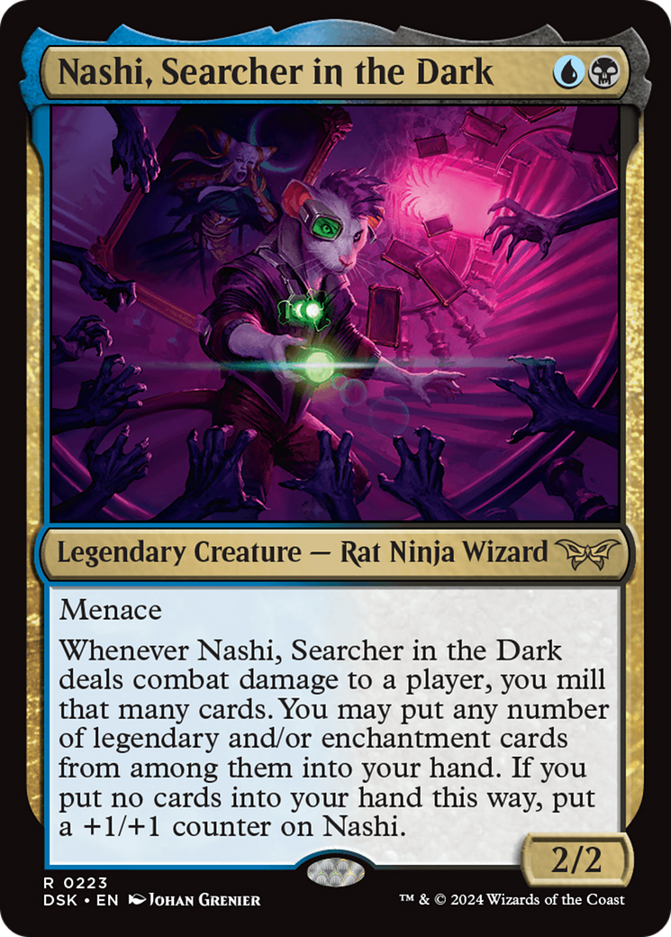 Nashi, Searcher in the Dark (DSK-223) - Duskmourn: House of Horror Foil - Poke-Collect