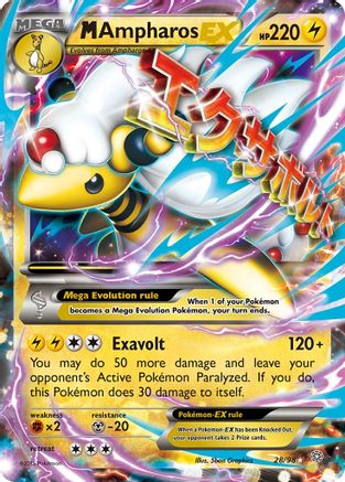 M Ampharos EX 28/98 - XY  Ancient Origins Holofoil - Poke-Collect