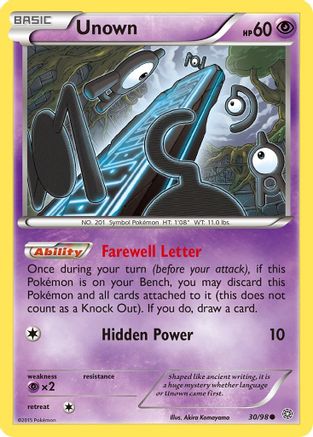 Unown 30/98 - Ancient Origins Reverse Holofoil - Poke-Collect
