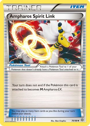 Ampharos Spirit Link 70/98 - XY  Ancient Origins Reverse Holofoil - Poke-Collect
