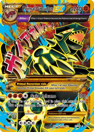 Primal Groudon EX (Shiny Full Art) 97/98 - XY  Ancient Origins Holofoil - Poke-Collect