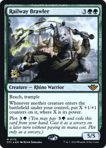 Railway Brawler (PRE-175) - Outlaws of Thunder Junction Promos Foil - Poke-Collect