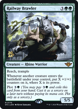 Railway Brawler (PRE-175) - Outlaws of Thunder Junction Promos Foil - Poke-Collect
