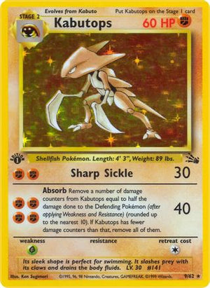 Kabutops 9/62 - Fossil Unlimited Holofoil