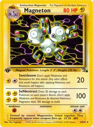 Magneton (26) 26/62 - Fossil 1st Edition - Poke-Collect