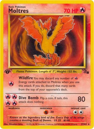Moltres (27) 27/62 - Fossil Unlimited - Poke-Collect