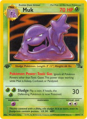 Muk (28) 28/62 - Fossil Unlimited - Poke-Collect