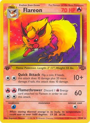 Flareon (19) 19/64 - Jungle 1st Edition - Poke-Collect