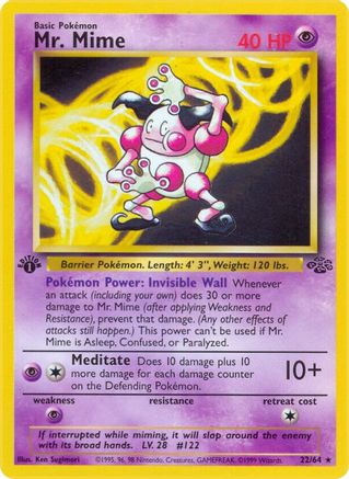 Mr. Mime (22) 22/64 - Jungle 1st Edition - Poke-Collect