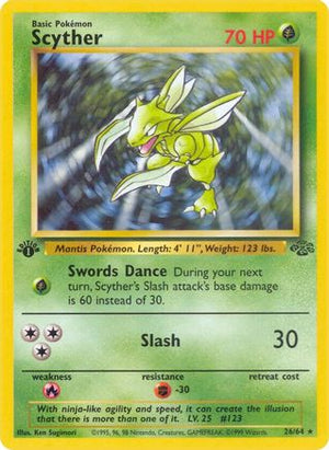 Scyther (26) 26/64 - Jungle 1st Edition - Poke-Collect