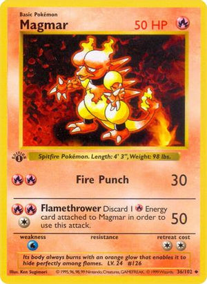 Magmar 36 - Base Set Shadowless Unlimited - Poke-Collect