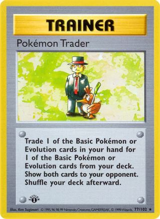 Pokemon Trader 77 - Base Set Shadowless 1st Edition - Poke-Collect
