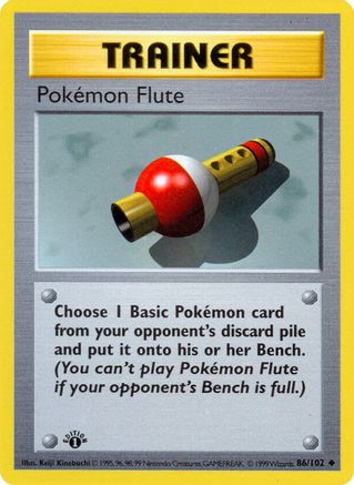 Pokemon Flute 86 - Base Set Shadowless Unlimited - Poke-Collect
