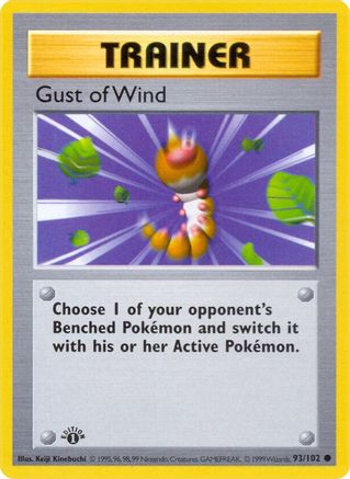 Gust of Wind 93 - Base Set Shadowless Unlimited - Poke-Collect