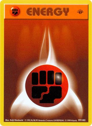 Fighting Energy 97 - Base Set Shadowless 1st Edition - Poke-Collect