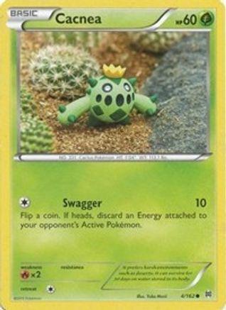 Cacnea 4/162 - XY  BREAKthrough Reverse Holofoil - Poke-Collect